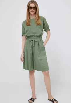Deha bluza femei, culoarea verde, neted imagine