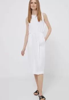 Deha rochie culoarea alb, midi, drept imagine