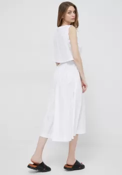 Deha rochie culoarea alb, midi, evazati imagine