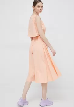 Deha rochie culoarea portocaliu, midi, evazati imagine