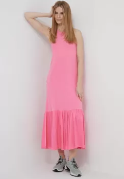 Deha rochie culoarea roz, midi, evazati imagine