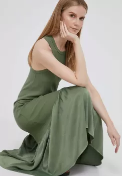 Deha rochie culoarea verde, midi, evazati imagine