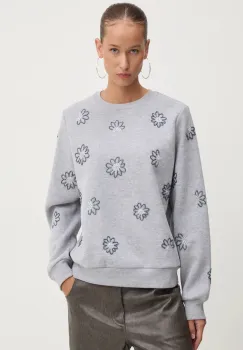Desigual bluza JOYA femei, culoarea gri, cu imprimeu, 24WWSK32 imagine