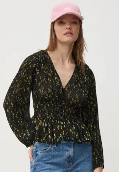 Desigual bluza OKAYAMA femei, culoarea negru, modelator, 24WWBW06 imagine
