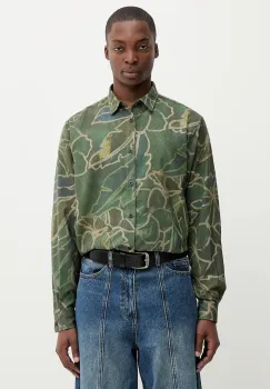 Desigual camasa BANGKOK culoarea verde, cu guler clasic, regular, 25WMCW29 imagine