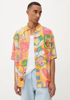 Desigual camasa CARTAGENA culoarea galben, 25WMCW15 imagine