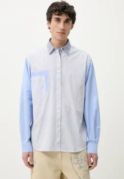 Desigual camasa din bumbac BANKER barbati, cu guler clasic, relaxed, 25SMCW09 imagine