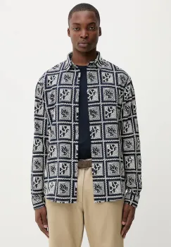 Desigual camasa din bumbac JACK culoarea bleumarin, cu guler clasic, relaxed, 25WMCW25 imagine