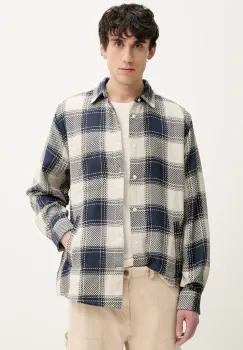 Desigual camasa din bumbac LUMBERJACK barbati, culoarea albastru marin, cu guler clasic, regular, 25SMCW08 imagine