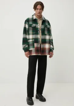 Desigual geaca cu aspect de camasa ABRAHAN culoarea verde, de tranzitie, 24WMEW04 imagine