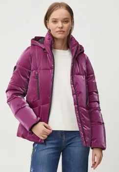 Desigual geaca FLAM femei, culoarea roz, de iarna, 24WWEWBP imagine