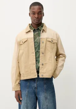 Desigual geaca jeans COVENTRY culoarea maro, de tranzitie, 25WMEN01 imagine