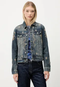Desigual geaca jeans ESPEJOS de tranzitie, 25WWED11 imagine