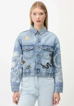 Desigual geaca jeans LANDER de tranzitie, 25WWED07 imagine
