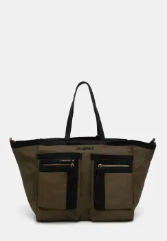 Desigual geanta HOPPER GUIMAR MAXI MUL culoarea verde, 24WAXY03 imagine