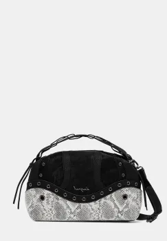 Desigual geanta SNAKE PATCH BERGAMO culoarea negru, 25WAXP29 imagine