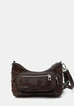 Desigual geanta STENCIL FLOWER ME culoarea maro, 25WAXPB9 imagine