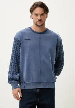 Desigual hanorac de bumbac ONTARIO barbati, neted, 25SMSK03 imagine
