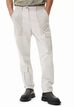 Desigual pantaloni barbati, culoarea bej, cu fason cargo imagine