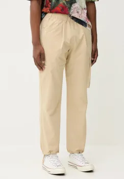 Desigual pantaloni BRISTOL barbati, culoarea bej, drepti 25WMPW03 imagine