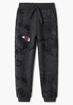 Desigual pantaloni de trening din bumbac pentru copii culoarea gri, cu imprimeu, 25WBPK06 imagine
