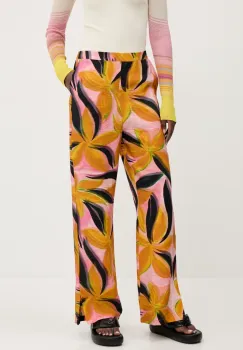 Desigual pantaloni EOS femei, culoarea roz, lat, high waist, 25SWPW14 imagine