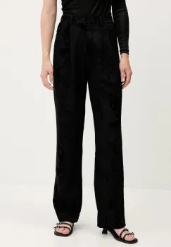 Desigual pantaloni FLOCK culoarea negru, lat, high waist, 25WWPW05 imagine