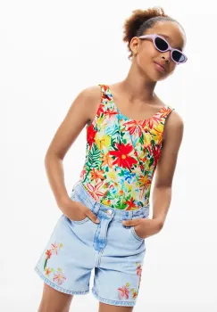 Desigual pantaloni scurti din denim pentru copii cu imprimeu, 25SGDD01 imagine