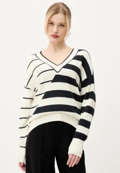 Desigual pulover de bumbac ESTOCOLMO femei, culoarea bej, light, 25SWJF02 imagine