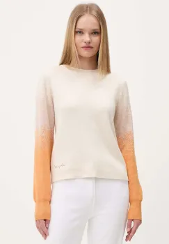 Desigual pulover din amestec de lana FAMA culoarea bej, 25WWJF24 imagine