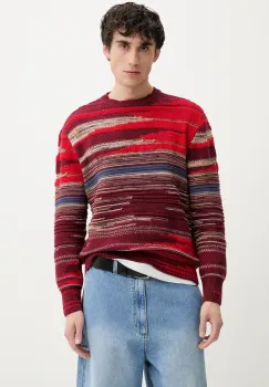 Desigual pulover LAVA barbati, culoarea bordo, 25SMJF02 imagine