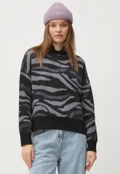 Desigual pulover WINNIPEG femei, culoarea negru, 24WWJF20 imagine