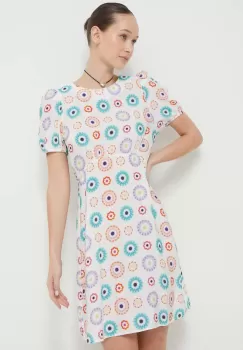 Desigual rochie culoarea alb, mini, evazati imagine