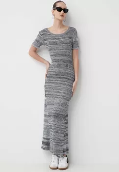 Desigual rochie culoarea gri, maxi, evazati imagine