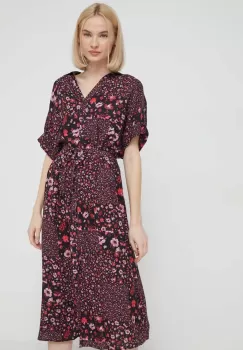 Desigual rochie culoarea negru, midi, evazati imagine