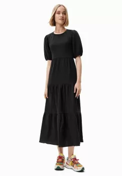 Desigual rochie culoarea negru, midi, evazati imagine