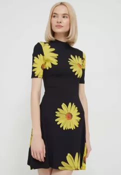 Desigual rochie culoarea negru, mini, evazati imagine