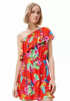 Desigual rochie culoarea rosu, mini, drept imagine