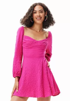 Desigual rochie culoarea roz, mini, evazati imagine