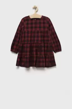 Desigual rochie din bumbac pentru copii culoarea bordo, mini, evazati imagine