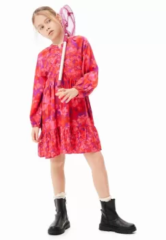 Desigual rochie fete culoarea rosu, midi, evazati imagine