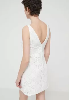 Desigual rochie LACE culoarea bej, mini, drept, 24SWVW48 imagine