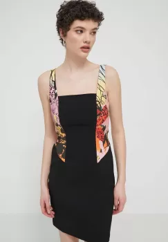 Desigual rochie MARBELLA LACROIX culoarea negru, mini, mulata, 24SWVW75 imagine