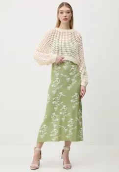 Desigual rochie si pulover DANA culoarea verde, maxi, evazati, 25SWVK59 imagine