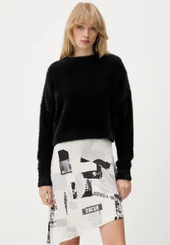 Desigual rochie si pulover ORIANA culoarea bej, mini, evazati, 25WWVK42 imagine