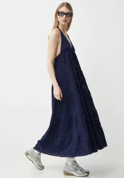 Desigual rochie TORONTO culoarea albastru marin, maxi, evazati, 24SWVK46 imagine