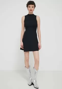 Desigual rochie TURNER culoarea negru, mini, evazati, 24SWVF08 imagine