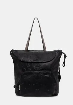 Desigual rucsac ALL MICKEY KRAPINA femei, culoarea negru, mare, neted, 24WAKP01 imagine