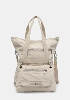 Desigual rucsac BASIC MODULAR femei, culoarea bej, mare, neted, 24WAKY17 imagine