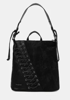 Desigual rucsac BLACK PATCH TANGO P culoarea negru, mic, cu imprimeu, 25WAKP12 imagine